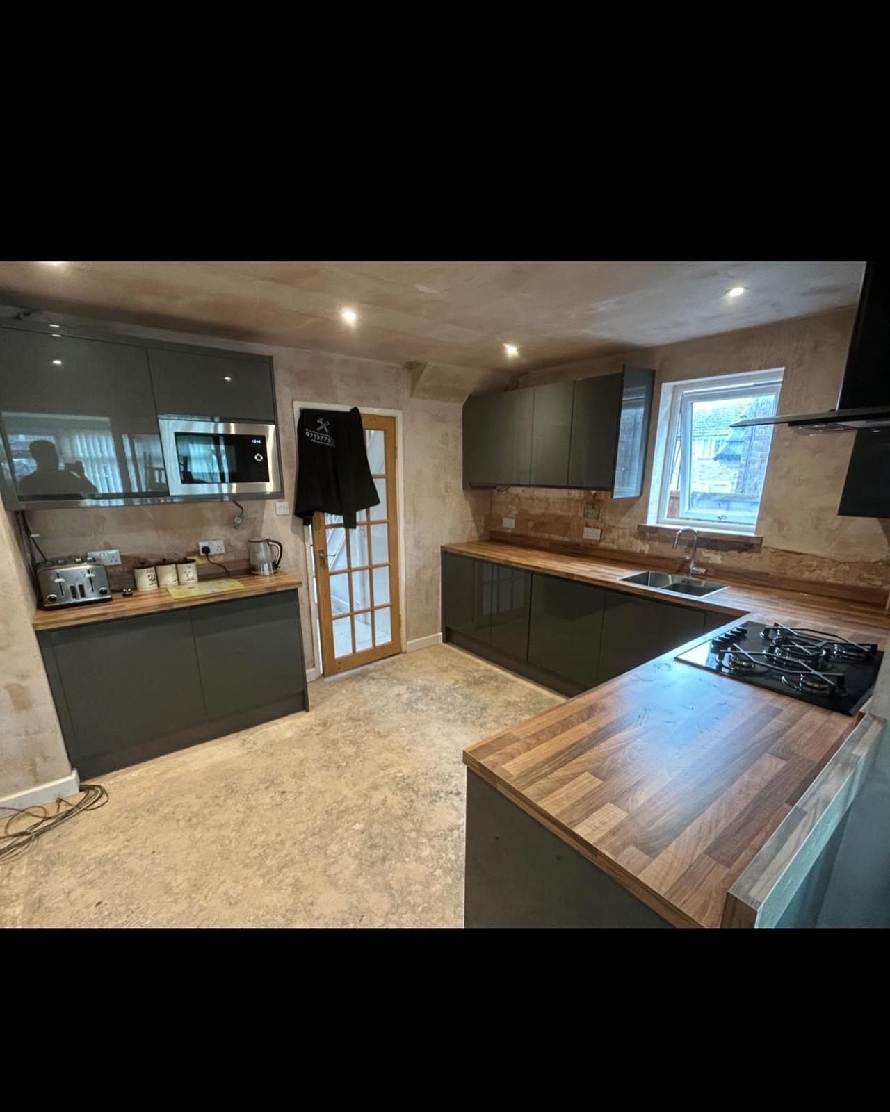 Wide kitchen extension with lantern roof by Procraft